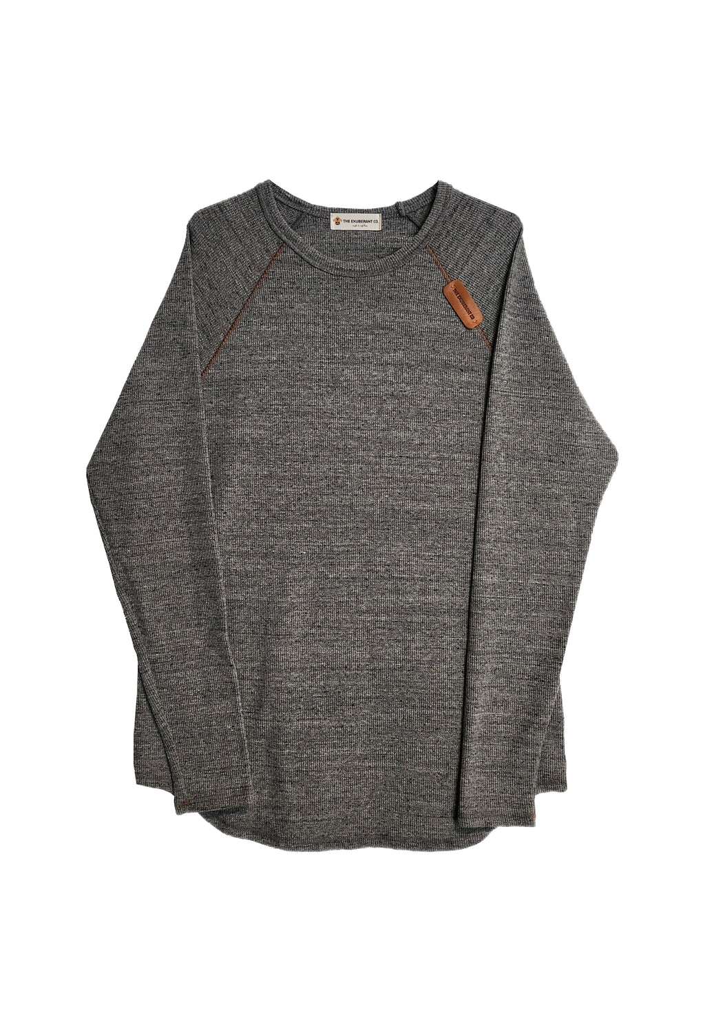 Raglan Long Sleeves Thermal Top (in Heather Grey)