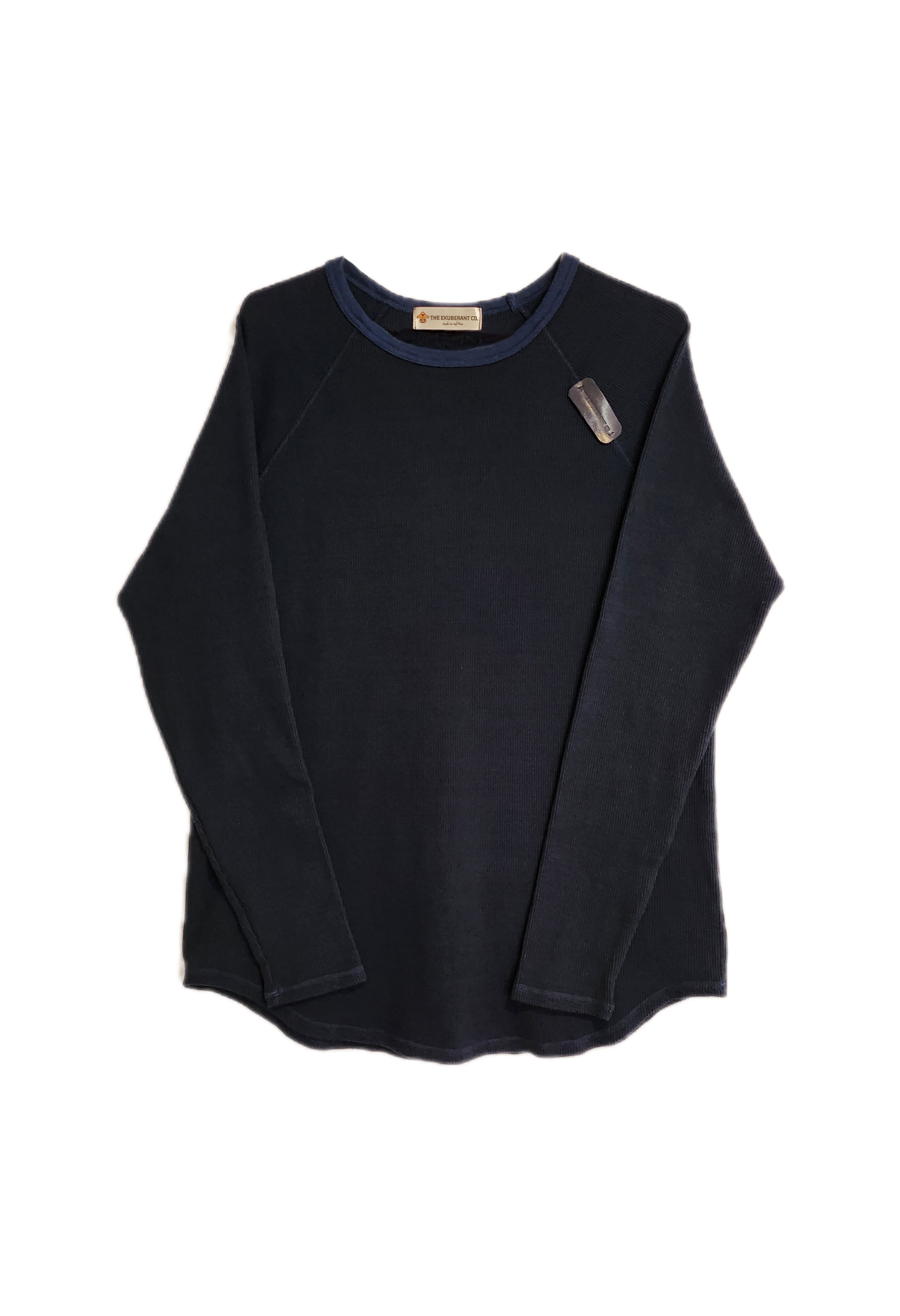 Raglan Long Sleeves Thermal Top (in Navy)