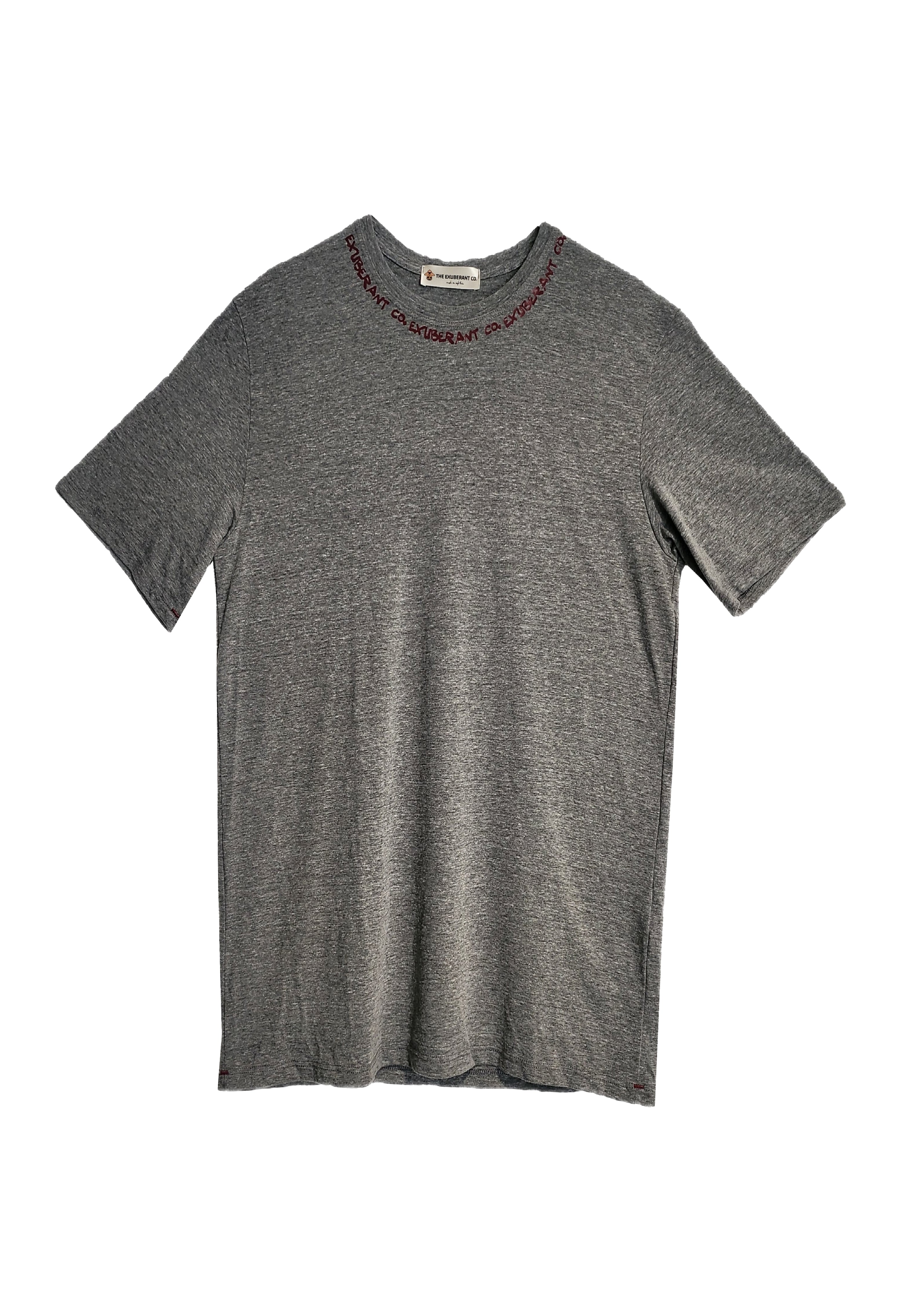 Tri-Blend Jersey Neck Collar Print Tee (Heather Grey)