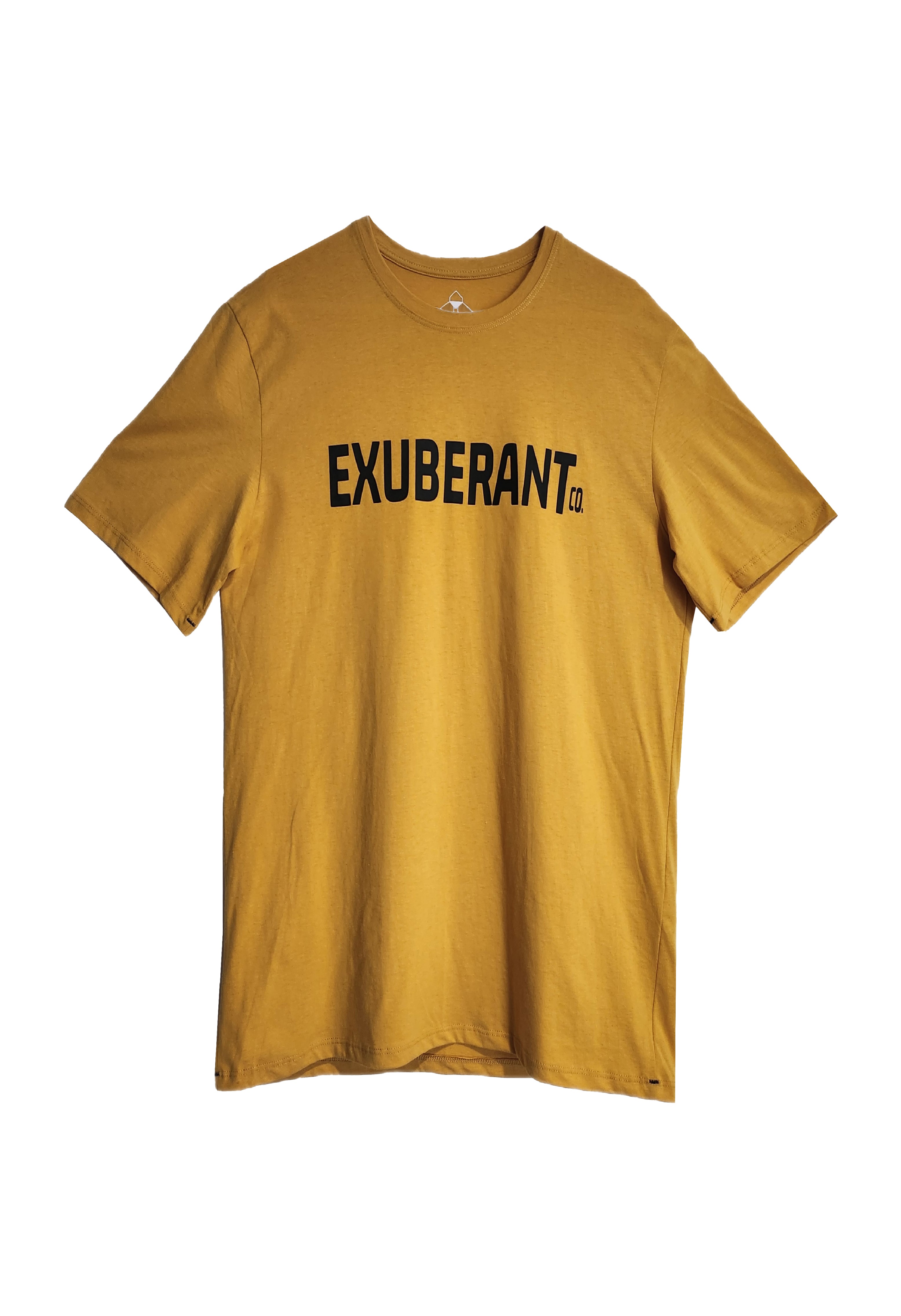 Cotton Jersey Tee w/BLACK Exuberant Co Print (Mustard)