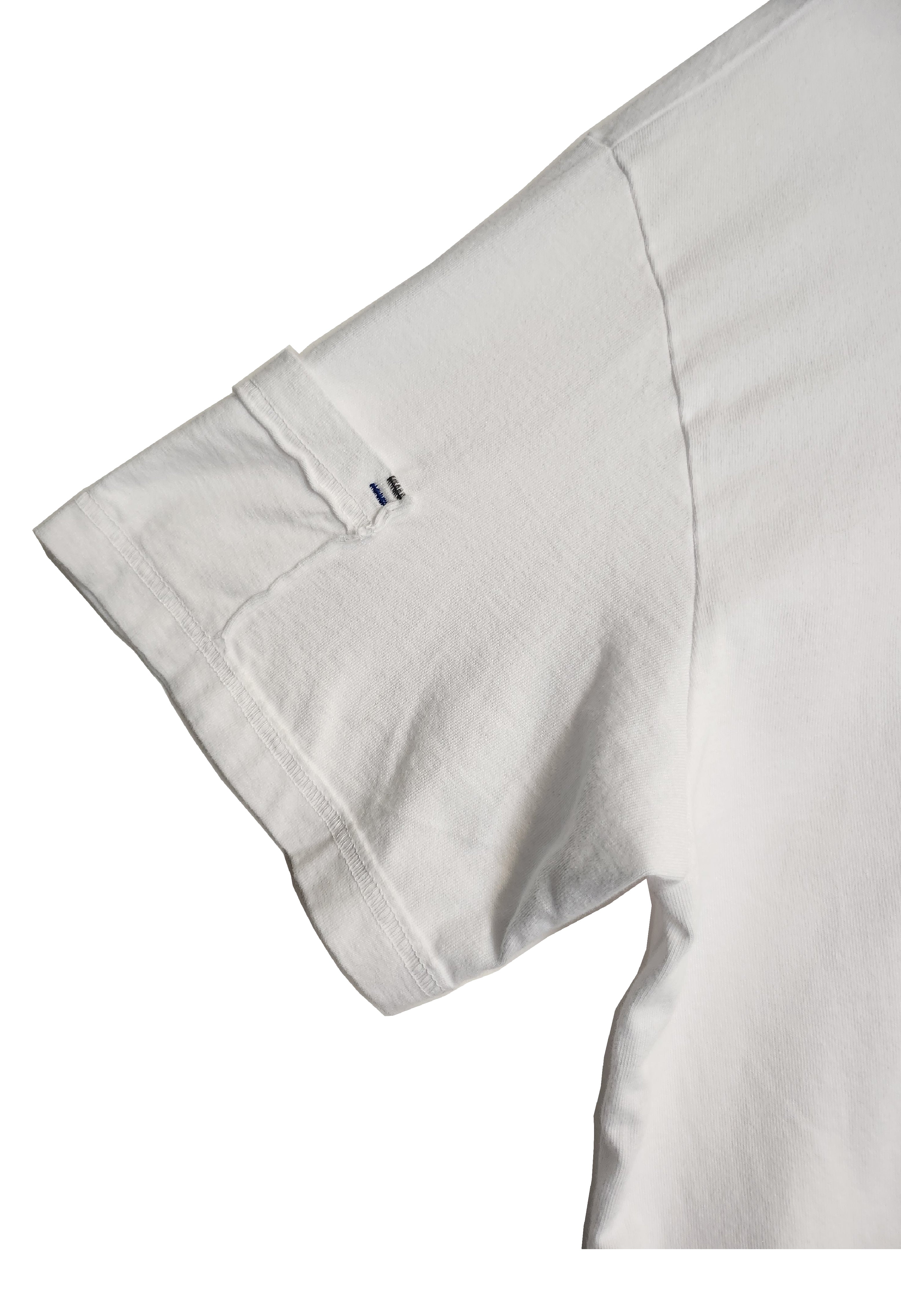 Short Sleeves Cotton Jersey Tee w/Pockets on Front & One Side Sleeve (White)